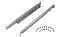 Фото-1 Rail Kit 19″ Systeme Electric SE1RK: две серебристые телескопические направляющие, две чёрные монтажные пластины и набор винтов/клеточных гаек; на белом фоне; важно для страницы, чтобы увидеть комплектность и тип крепления для стойки.