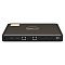 Фото-2 Настольный NAS QNAP TBS-464 &mdash; задняя панель: два USB Type‑A, два сетевых RJ‑45, два HDMI, разъём DC‑IN и кнопка питания; чёрный корпус; важно для оценки подключений (сеть/видео/периферия) на странице модели.