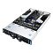 Фото-3 Серверная платформа ASUS ESC4000-E11 SKU1, вид сверху спереди с открытым корпусом; видны два процессорных сокета на плате, ряд вентиляторов и длинные направляющие кожухи над слотами расширения; изображение помогает на странице товара оценить внутреннюю компоновку.