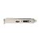Фото-2 Видеокарта Gigabyte GeForce GT 1030 GV-N1030D4-2GL, крупный план интерфейсной планки; видны HDMI и DVI разъёмы на металлической скобе; серебристая планка на светлом фоне, фото важно для страницы товара, потому что показывает набор внешних подключений.