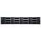 Фото-1 Серверная платформа Dell PowerEdge R740xd — вид спереди: двенадцать крупных отсеков для накопителей в три ряда, справа вертикальная панель управления с кнопкой питания, USB и VGA; корпус чёрный