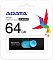 Фото-3 USB-накопитель ADATA UV220 64GB в блистерной упаковке: на карточке указаны UV220, CLASSIC и 64GB, накопитель чёрно‑голубого цвета виден в окне; важно для страницы, чтобы подтвердить модель по упаковке.