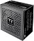Фото-2 Блок питания для компьютера Thermaltake Toughpower GF A3 650W, вид с другой стороны под углом. На фото видны перфорированная верхняя панель с логотипом, боковая наклейка с названием модели и торцевая панель с несколькими модульными разъёмами. Изображение помогает рассмотреть расположение интерфейсов и форму корпуса.