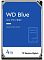Фото-1 Жёсткий диск Western Digital WD Blue WD40EZZX: фронтальный вид на синюю этикетку WD Blue с отметкой 4TB, серебристая рамка по краям корпуса. На белом фоне &mdash; помогает идентифицировать линейку WD Blue и ёмкость.
