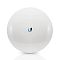 Фото-1 Точка доступа Ubiquiti NanoBeam 2AC‑13, вид спереди: белая круглая антенна‑тарелка с логотипом Ubiquiti по центру. Фото показывает лицевую поверхность направленной антенны для радиомоста.