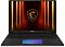 Фото-1 Ноутбук MSI Titan 18 HX AI A2XWJG-206RU, вид спереди с открытой крышкой; на экране заставка MSI, клавиатура с цифровым блоком и подсветкой, большой тачпад с многоцветной световой панелью; фото показывает фронтальный вид и элементы управления для страницы товара.