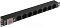 Фото-2 Сетевой фильтр (PDU) Lanmaster TWT-PDU19-10A8P 1,8 м, вид спереди: ряд из 8 розеток Schuko, черный металлический корпус 1U, крепёжные отверстия на ушах; помогает оценить компоновку розеток для монтажа в 19″ стойку.