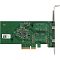 Фото-4 Сетевая карта PCIe ExeGate EXE-i350 T4v2, обратная сторона платы: дорожки и пайка на зелёном текстолите, наклейка с MAC ID, монтажная планка справа