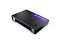 Фото-1 SSD Solidigm D7 PS1030 2.5 15 мм 3.2TB PCIe 5.0 NVMe, вид спереди под углом; черный корпус 2.5 дюйма с фиолетовой вставкой Solidigm и монтажными отверстиями, изображение показывает форм-фактор накопителя на странице товара.