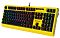 Фото-5 Клавиатура A4Tech B810RC Bloody Punk Yellow, крупный план правой части; на фото видны цифровой блок, блок навигации, стрелки и логотип Bloody на жёлтой панели, жёлтый и чёрный цвет; изображение показывает конструкцию правого блока клавиш для страницы товара.