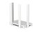 Фото-5 Wi‑Fi роутер Netcraze Viva NC‑1913, задняя часть под углом: видны сетевые порты (синий WAN и три LAN), круглый разъём питания и боковой синий USB‑порт; фото важно для понимания, куда подключать интернет‑кабель, локальную сеть и питание.
