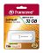 Фото-2 USB-флеш-накопитель Transcend JetFlash 370 32GB, упаковка спереди; блистер с изображением белого накопителя и отметкой объёма 32GB; фото важно для понимания поставки в упаковке на странице товара.