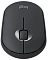 Фото-3 Беспроводная мышь Logitech Pebble 2 M350s, тёмно-серая, вид сверху со стороны задней части; на фото заметны овальная форма, центральное колесо в углублении и тонкие разделительные линии кнопок, что важно для визуальной идентификации модели на странице товара.