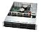 Фото-1 Серверная платформа Supermicro SuperServer 621P-TRT (empty), вид спереди сверху с открытой крышкой: видны фронтальные корзины, за ними ряд крупных вентиляторов и материнская плата со слотами памяти; серый корпус на белом фоне, показывает внутреннюю компоновку 2U системы для стойки.