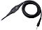 Фото-8 Наушники с микрофоном Audio-Technica ATH-G1, крупный план кабеля с пультом; видны ползунок отключения микрофона, колесо или переключатель регулировки и штекер 3,5 мм на конце кабеля, чёрный цвет. Подходит для карточки товара и показывает провод и встроенный пульт управления.