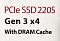 Фото-4 Диск SSD Transcend MTE220S M.2 2280 256 ГБ PCIe 3.0 NVMe x4, TS256GMTE220S