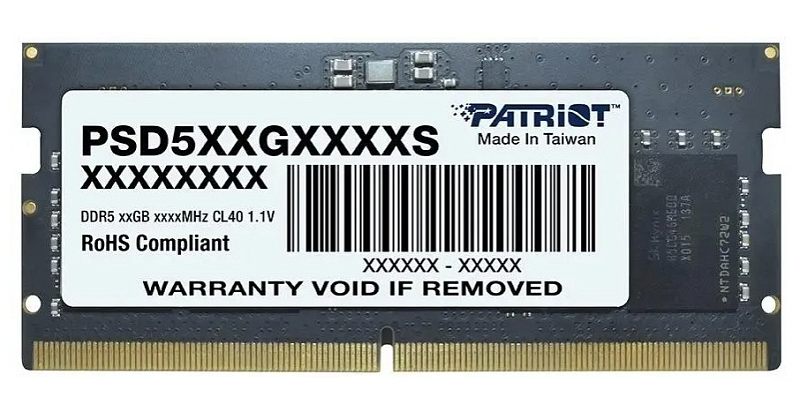 Фото Модуль памяти PATRIOT Signature 32 ГБ SODIMM DDR5 5600 МГц, PSD532G56002S