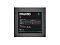 Фото-3 Блок питания для ПК DeepCool GS-PK600D 600 Вт, боковая этикетка крупным планом; показаны надпись PK600D, таблица линий питания и служебные значки на чёрной наклейке с бирюзовыми элементами &mdash; изображение помогает проверить маркировку и электрические параметры на корпусе.
