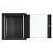 Фото-4 Настенный шкаф ExeGate EC-WM 12U 450 Black, боковая панель; чёрный металлический лист с двумя утопленными защёлками, верхними и нижними диагональными вентиляционными прорезями; изображение важно для страницы товара, чтобы показать боковой доступ и вентиляцию корпуса.