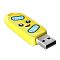Фото-1 USB‑накопитель SanDisk Fortnite Peely Edition SDCZIF‑128G, вид под углом: жёлтый корпус с проушиной, принт лица и надписи «NANA NANA», выдвинутый разъём USB‑A; на белом фоне для распознавания дизайна и типа разъёма на странице товара.