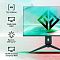 Фото-10 Монитор GMNG GM-27F11 GM27VG01, демонстрация экрана с примером FreeSync ON и FreeSync OFF, чёрный монитор на подставке показан на фоне игрового кадра, изображение раскрывает поддержку адаптивной синхронизации для этой модели.