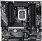 Фото-2 Материнская плата Gigabyte B760M GAMING X WIFI6E GEN5 &mdash; вид сверху (полная плата): сокет LGA1700 по центру, четыре слота DDR5 справа, радиатор M.2 и радиатор чипсета с логотипом GIGABYTE; важно для понимания компоновки mATX при сборке ПК.