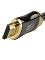 Фото-3 Видеокабель Telecom TCG300 HDMI male to HDMI male 1 м, крупный план одного HDMI-штекера: золотистый коннектор, тёмный металлический корпус и видимая контактная группа. Фото помогает рассмотреть форму разъёма на странице товара.