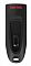 Фото-2 USB-накопитель SanDisk Ultra USB 3.0 256GB, крупный план корпуса без видимого разъёма: чёрный пластик с текстурированной вставкой и утопленным элементом слайдера, овальное отверстие под крепление снизу, на белом фоне; важно для страницы, чтобы рассмотреть фактуру и форму корпуса.