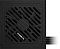 Фото-3 Блок питания Gigabyte GP-P650SS, фронтальная панель крупным планом: чёрная квадратная крышка с диагональными прорезями, по центру логотип Gigabyte, справа выходит пучок встроенных кабелей; для страницы товара фото важно, потому что показывает переднюю панель и немодульный вывод кабелей.
