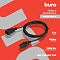 Фото-6 Кабель питания BURO AN23-1008-5 IEC 320 C13–C14, длина 5 м: информационное изображение на красно‑сером фоне, показан кабель в бухте и подписи «5 м», «IEC C13–IEC C14», «1500 Вт», «медь»; чёрный кабель и литые разъёмы; важно для быстрого сравнения длины и типа соединений на странице товара.