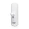 Фото-3 Точка доступа Ubiquiti airMAX Lite AP GPS (LAP‑GPS), вид сзади под углом: шарнирный узел и монтажная площадка, внизу видна сервисная зона с наклейкой‑маркировкой. Фото важно для понимания крепления и доступа к сервисному отсеку.