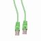 Фото-1 Патч-корд Premier PP12-2M/G UTP Cat 5e, крупный план коннекторов; зелёный кабель с двумя прозрачными штекерами RJ-45, зелёными литыми хвостовиками и рифлёной разгрузкой; фото показывает цвет и тип подключения для страницы товара.