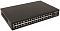 Фото-1 PoE-инжектор Osnovo Midspan-16/250RGM, общий вид под углом: 19-дюймовый чёрный корпус с рядом портов RJ‑45 на передней панели и отдельным портом управления справа; фото показывает форм‑фактор и количество сетевых портов.