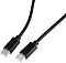 Фото-2 USB-кабель Kingprice KP-USBCC-3A USB Type-C &mdash; USB Type-C 1.5 м, крупный план кабеля у коннекторов, видны чёрные литые корпуса штекеров, усилители изгиба и гладкая чёрная оболочка провода, для страницы товара как изображение исполнения кабеля и зоны разгрузки натяжения.
