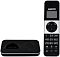 Фото-4 Радиотелефон DECT Sanyo RA-SD1002RUS, трубка и база отдельно: вид сверху на посадочное место и круглую площадку, чёрный пластик с серебристой окантовкой; на белом фоне; важно для понимания конструкции зарядной базы.