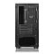 Фото-2 Корпус Thermaltake Versa H17 (CA-1J1-00S1NN-00), вид сзади, зона слотов PCI и вырез под интерфейсную панель, решётка вентиляции и крепёжные винты боковой крышки, чёрный, для понимания задней компоновки корпуса и установки плат расширения.