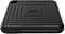 Фото-8 Внешний SSD Silicon Power PC60 2TB, вид на нижний торец: разъём USB‑C слева, скруглённый чёрный корпус и многоуровневый рельеф крышки; важен для понимания способа подключения.