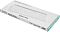 Фото-19 Клавиатура Logitech K580 920-009209, постер с рабочим местом: белая клавиатура на столе, смартфон установлен в паз-подставку, рядом компьютерный монитор; графика на светлом фоне для карточки товара, показывает применение клавиатуры в настольном сетапе.