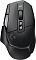 Фото-2 Мышь Logitech G502 X Lightspeed, вид сверху. Видны колесо прокрутки, две центральные кнопки, логотип G на корпусе, отдельная боковая кнопка с маркировкой DPI и световой индикатор; фото помогает рассмотреть верхние органы управления и эргономичную форму корпуса.