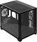 Фото-1 Компьютерный корпус Formula Crystal Z5 TG Black, внешний вид под углом; стеклянные панели сбоку и спереди, сверху крупная сетчатая вставка, на верхней кромке панель с разъёмами, сзади виден белый вентилятор; чёрный корпус показывает панорамное остекление и верхнюю вентиляцию.