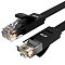 Фото-2 Патч-корд Greenconnect UTP кат. 6 чёрный 7,5 м, плоский, GCR-LNC616-7.5m
