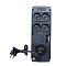 Фото-9 ИБП ACD PW Slim 850 VA Tower 82N C34003 00G, вид сзади прямо. Показаны четыре розетки в два ряда, разъёмы защиты линии, крупная вентиляционная решётка и кабель с вилкой. Это важно для страницы товара, потому что даёт прямой обзор всех подключений на задней стороне.