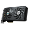 Фото-4 Видеокарта Gigabyte GeForce RTX 5060 Ti EAGLE OC, вид спереди справа под углом; на фото два вентилятора, массивный боковой кожух и выступающий радиатор; изображение показывает толщину и геометрию охлаждения для страницы товара.