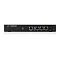 Фото-2 Маршрутизатор Ubiquiti EdgeRouter 4 ER-4 — фронтальный вид крупнее; порты Ethernet, USB и SFP‑отсек/слот справа, маркировка портов; чёрный корпус, фото важно для чтения подписей разъёмов на странице товара.