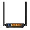 Фото-2 Беспроводной маршрутизатор TP-Link Archer C54 — задняя панель; разъём питания, WAN‑порт (синий), 4 LAN‑порта (жёлтые), отверстие WPS/Reset; чёрный цвет; на белом фоне; важно для понимания подключений кабелей и места сброса настроек.