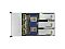 Фото-3 Серверная платформа ASUS RS720A-E12-RS24U, 2U rack — вид сверху с открытой крышкой: два процессорных разъёма, синие радиаторы/гребёнки и слоты памяти, по краю ряд вентиляторов с жёлтыми фиксаторами, справа три кожуха/модуля с жёлтыми ручками