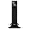 Фото-3 ИБП APC Smart-UPS SRT1000XLI, фронтальный вид в вертикальной установке. На фото видны LCD-дисплей, кнопки управления под экраном, чёрная сотовая решётка и опорные ножки. Изображение помогает рассмотреть лицевую панель и формат корпуса на странице товара.