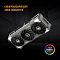 Фото-19 Видеокарта ASUS GeForce RTX 5060 TUF Gaming, инфографика под углом снизу; видны три вентилятора, боковая надпись GeForce RTX и знак ASUS Aura Sync, цвет графитовый и чёрный; изображение важно для страницы товара, чтобы показать внешний вид карты и упоминание синхронизации подсветки в визуальном контексте.