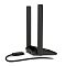 Фото-2 Wi‑Fi USB‑адаптер TP-Link Archer T4U Plus, вид сзади‑сбоку: база с двумя антеннами, подключён кабель и виден штекер USB‑A; на корпусе заметен боковой разъём/кнопка — показывает способ подключения к компьютеру.