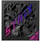 Фото-3 Блок питания для ПК ASUS ROG Strix 1000W, вид сверху. На фото крупно показан вентилятор под декоративной решёткой с надписью STRIX и цветным диагональным элементом, по углам видны винты. Изображение важно для карточки товара, потому что показывает верхнюю панель охлаждения.